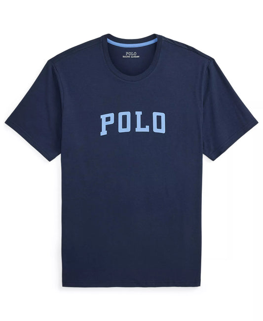 Polo Ralph Lauren Men's Crewneck Pajama T-Shirt in Cruise Navy/Harbor Island Blue Logo