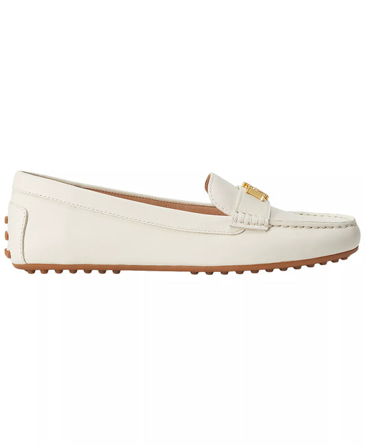 Lauren Ralph Lauren Barnsbury Nappa Round Toe Loafer in Soft White