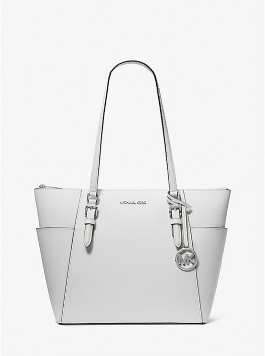 Michael Kors Charlotte Large Saffiano Leather Top-Zip Tote Bag