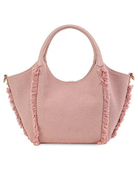 Sam Edelman Irina Large Canvas Tote Handbag in Pink Sand