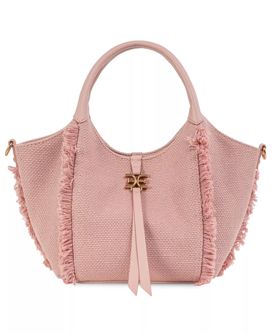 Sam Edelman Irina Large Canvas Tote Handbag in Pink Sand