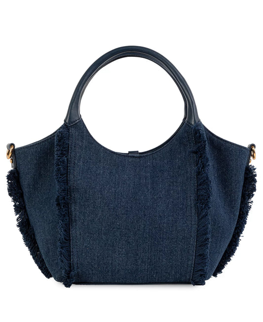 Sam Edelman Irina Large Canvas Tote Handbag in Denim