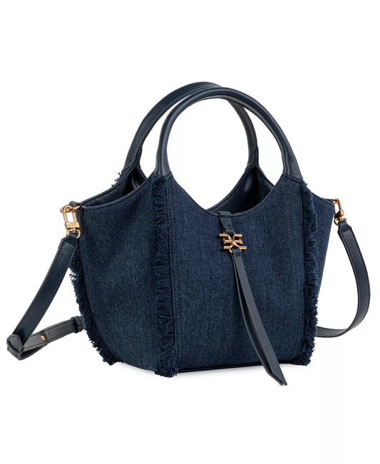 Sam Edelman Irina Large Canvas Tote Handbag in Denim