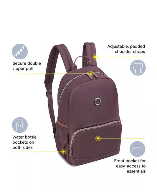 Delsey Paris Sunny 17.75" Backpack in Cocoa Powder