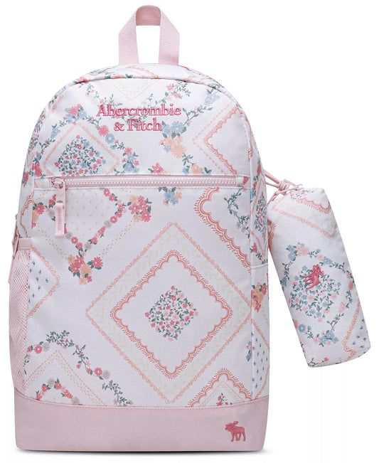Abercrombie Kids Boys' and Girls' Pencil Bag and Backpack (in Floral Bandana)