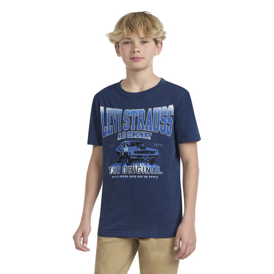 Levi's Boys Short Sleeve Graphic Tee | Blue