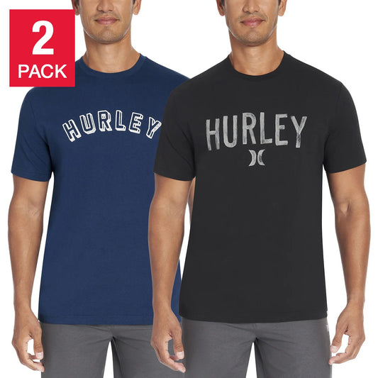 Hurley Men’s T-Shirts, 2-Pack in Black
