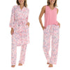 Flora Nikrooz Women's 3-Piece PJ Set in Pink