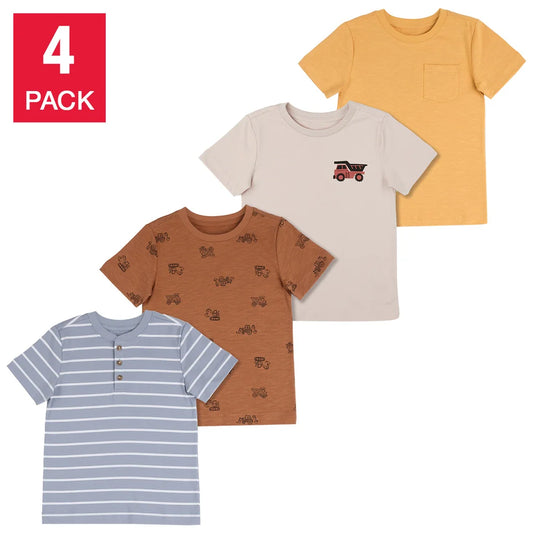 Pekkle Kids’ 4-Pack Tee, Multi