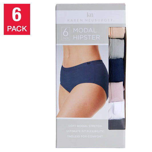 Karen Neuburger Women's Modal Hipster, 6‑pack
