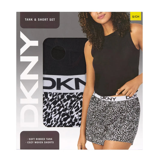 DKNY Women's Tank & Short Set - Black
