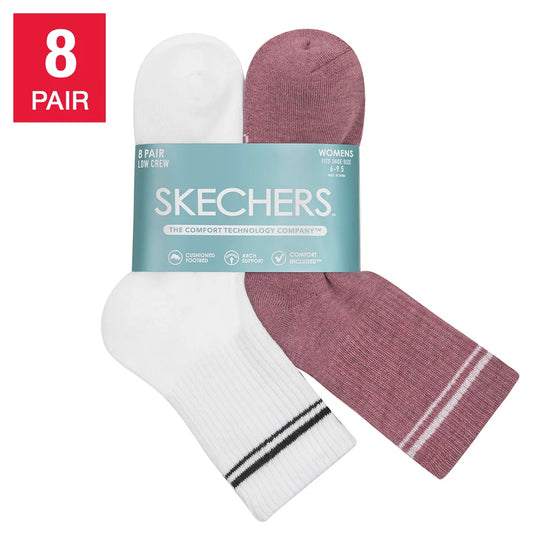 Skechers Women’s Low Crew Sock (8-pair pack)