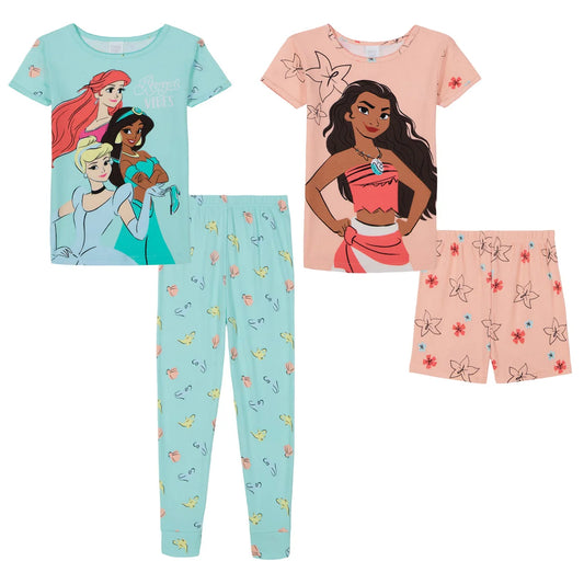Character Kids' 4-piece Pajama Set - Princess
