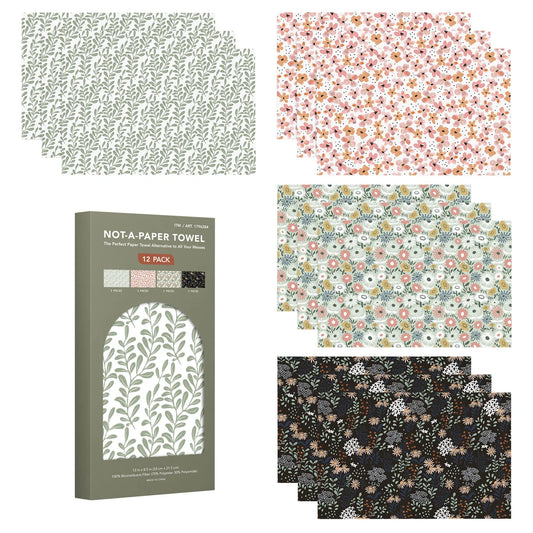 Not-A-Paper Towel, 12-pack - Fantasy Blooms