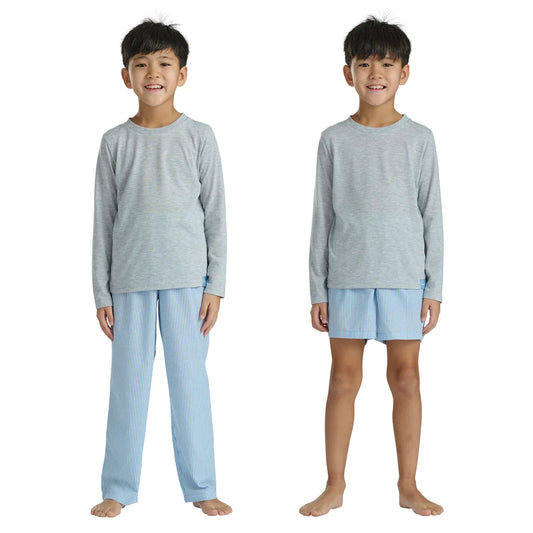 Calvin Klein Youth 3‑Piece PJ Set (Blue)