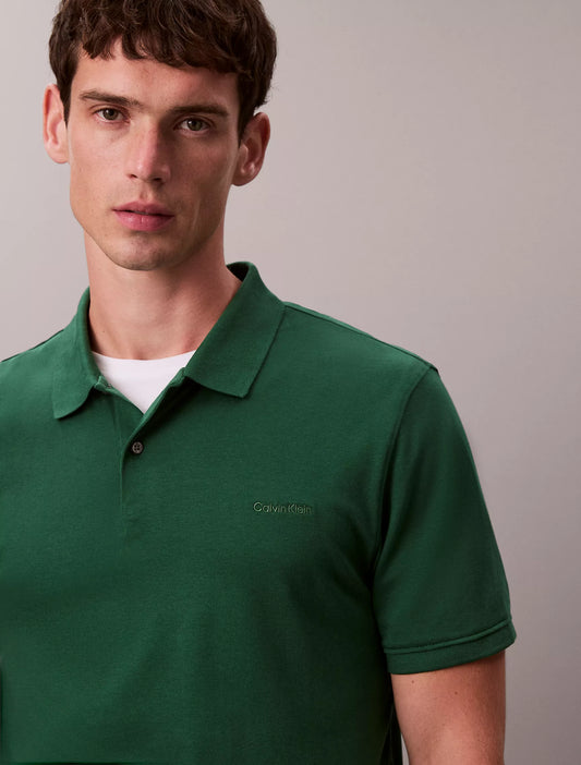 Calvin Klein Liquid Touch Polo Shirt | Miami Green