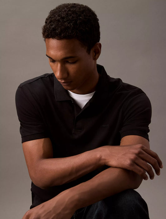 Calvin Klein Liquid Touch Polo Shirt | Black Beauty
