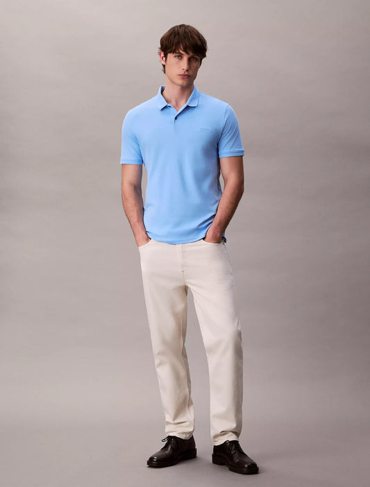 Calvin Klein Liquid Touch Polo Shirt | Track Blue