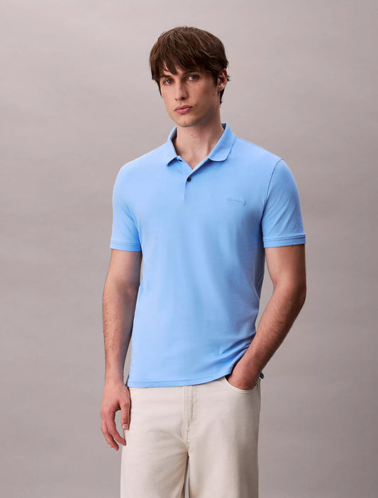 Calvin Klein Liquid Touch Polo Shirt | Track Blue