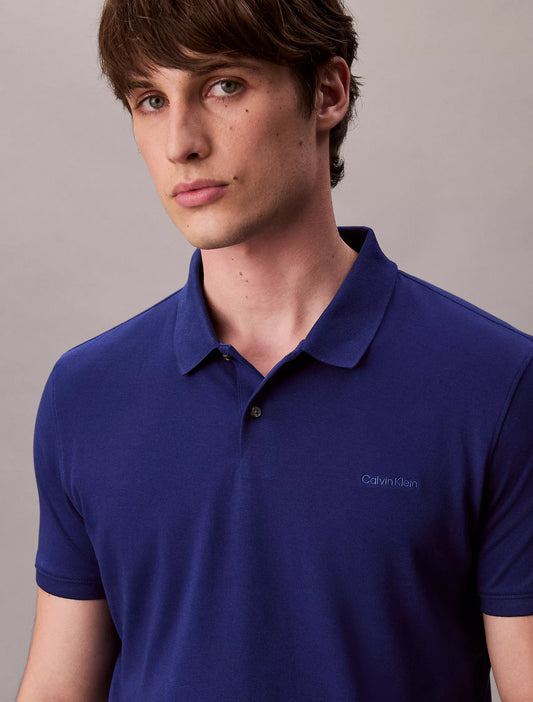 Calvin Klein Liquid Touch Polo Shirt | Bellwether Blue