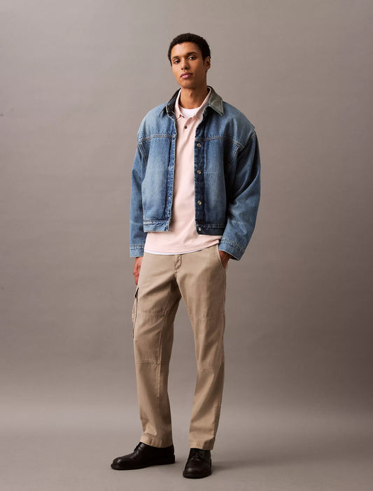 Calvin Klein Liquid Touch Polo Shirt | Silver Peony