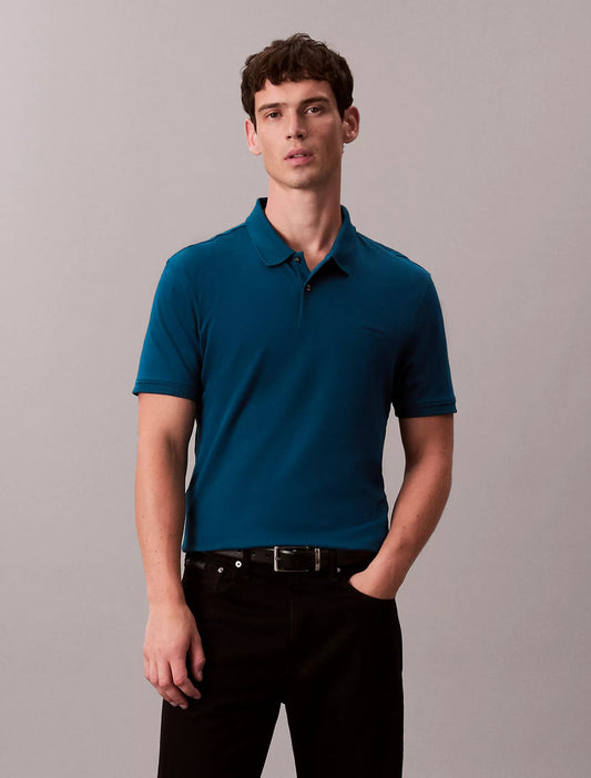 Calvin Klein Liquid Touch Polo Shirt | Deep Sea Teal