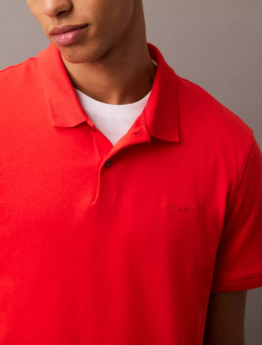 Calvin Klein Liquid Touch Polo Shirt | Red Alert
