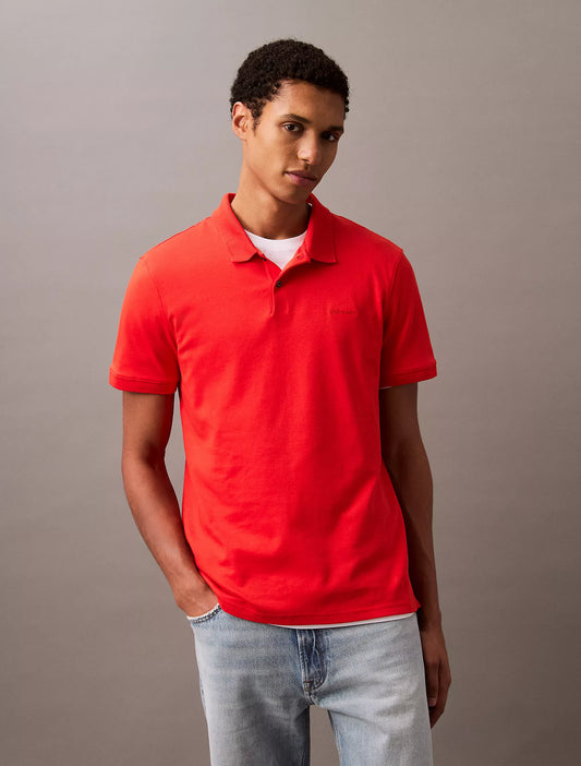 Calvin Klein Liquid Touch Polo Shirt | Red Alert