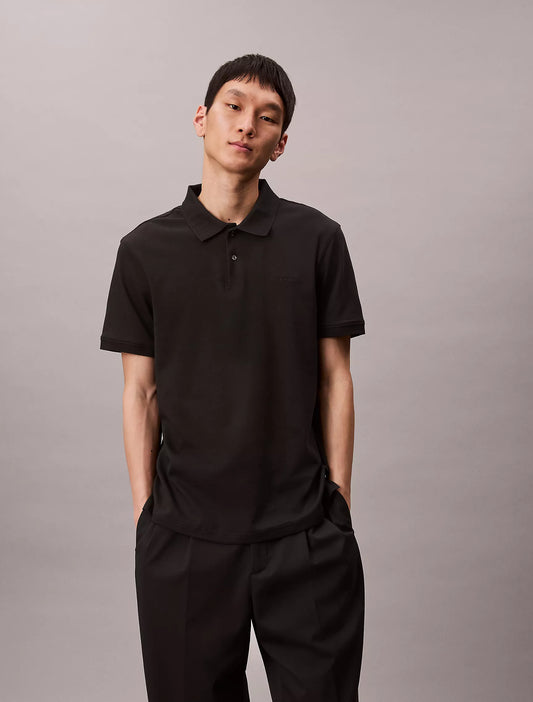 Calvin Klein Liquid Touch Polo Shirt | Black