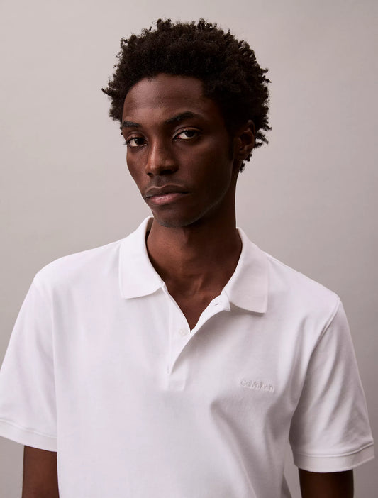 Calvin Klein Liquid Touch Polo Shirt | Brilliant White