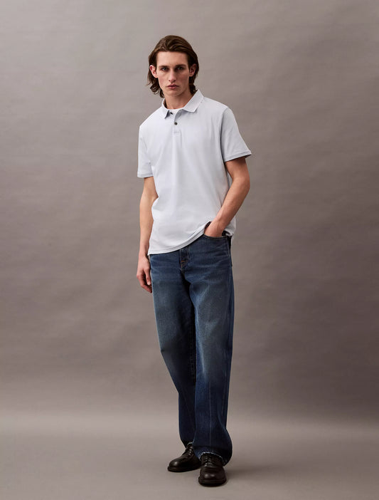 Calvin Klein Liquid Touch Tipped Collar Polo Shirt | Aloe Wash