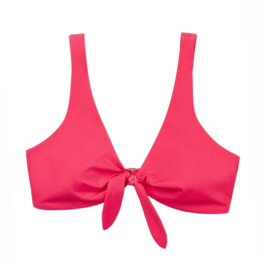 Loft Women's Tie Front Bikini Top - Red