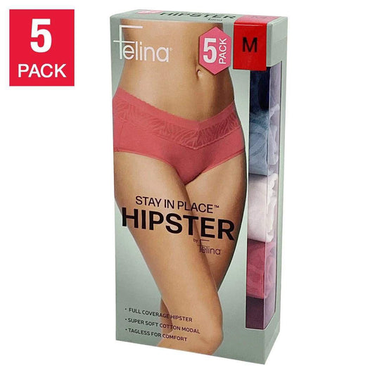 5-pack Felina Ladies' Hipster with Lace