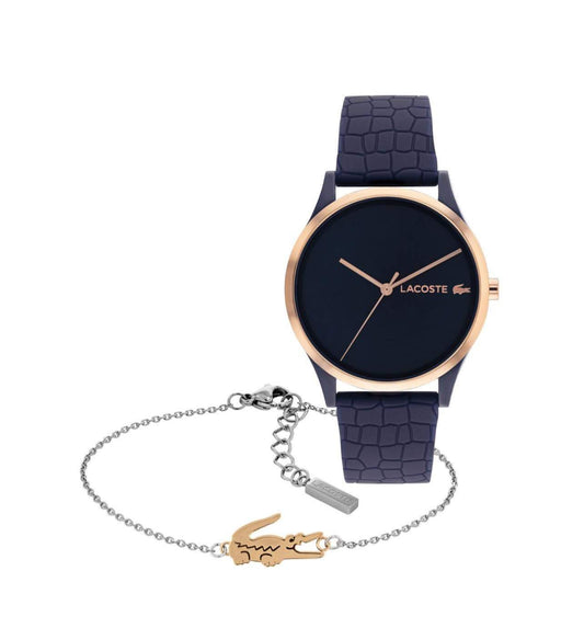 LACOSTE CROCODELLE WOMEN'S WATCH & BRACELET GIFT SET