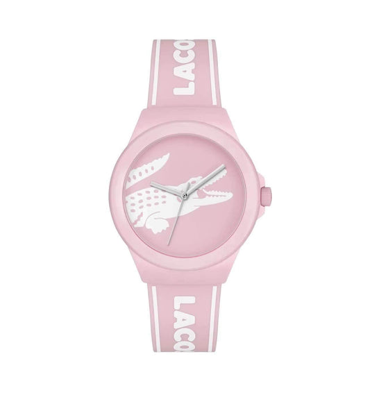 LACOSTE WOMEN'S NEOCROC 3 HANDS PINK SILICONE WATCH