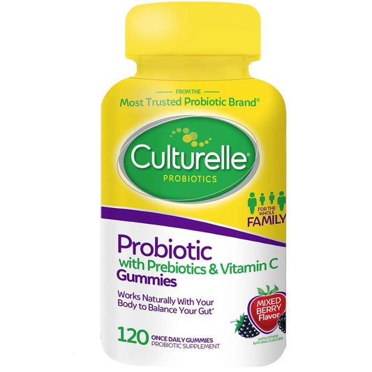 Culturelle Probiotic Prebiotic & Vitamin C Gummies, 120 ct