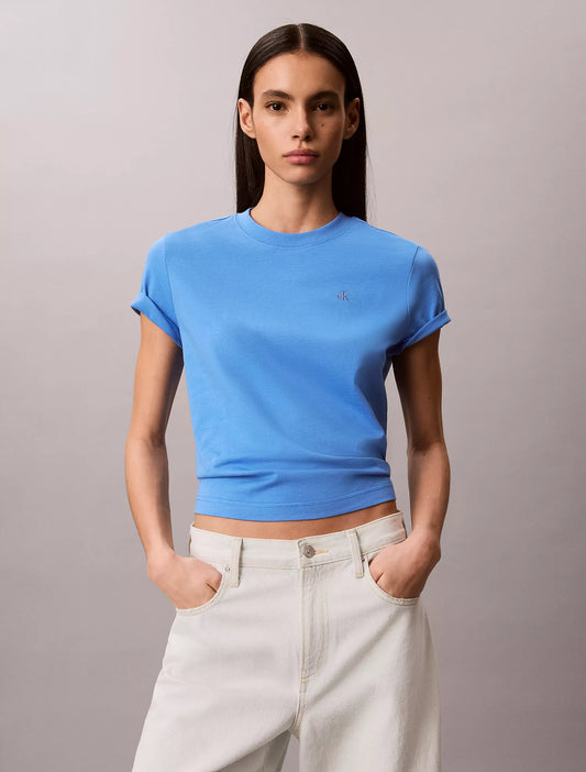 Calvin Klein Women's Archive Logo T-Shirt in Marina