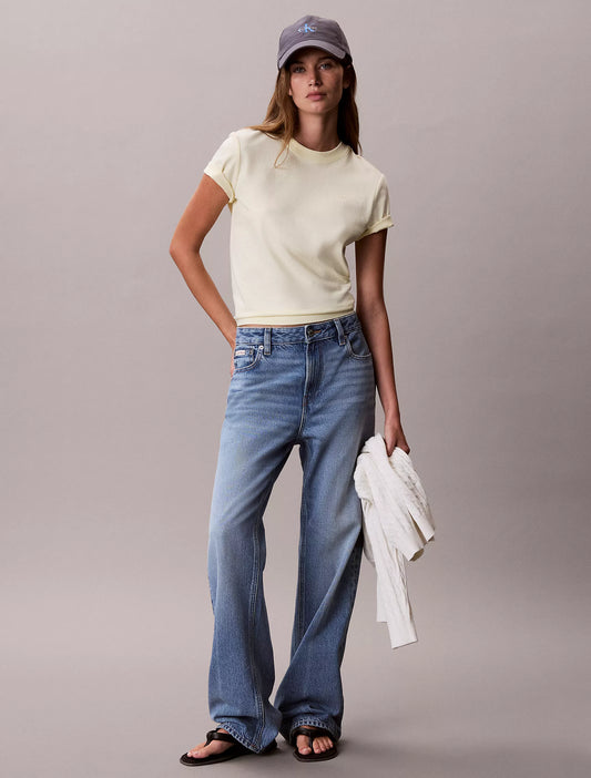 Calvin Klein Women's Archive Logo T-Shirt in Pear Sorbet