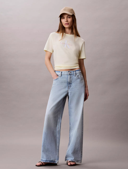 Calvin Klein Monologo Tee in Pear Sorbet