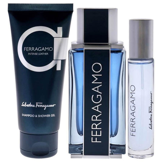 Salvatore Ferragamo Men's Intense Leather Gift Set Fragrances