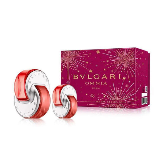 BVLGARI  Ladies Omnia Coral Gift Set Fragrances  (100ml +15ml)