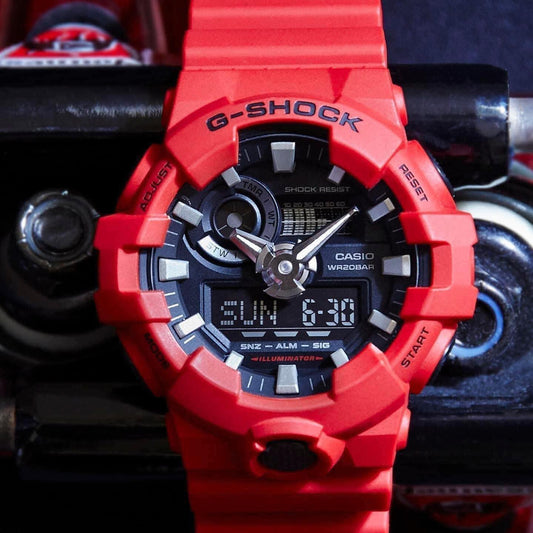 Casio G-Shock Alarm World Time Quartz Analog-Digital Men's Watch (GA7004ADR)