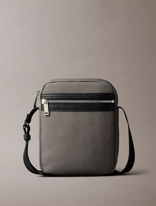 Calvin Klein Structured Reporter Bag in Granite Gray