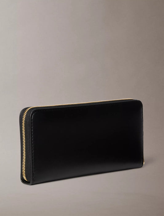 Calvin Klein Bold Monogram Long Zip Wallet in Black