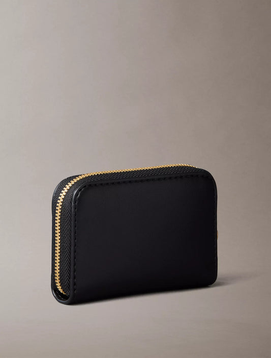 Calvin Klein Bold Monogram Medium Zip Wallet in Black