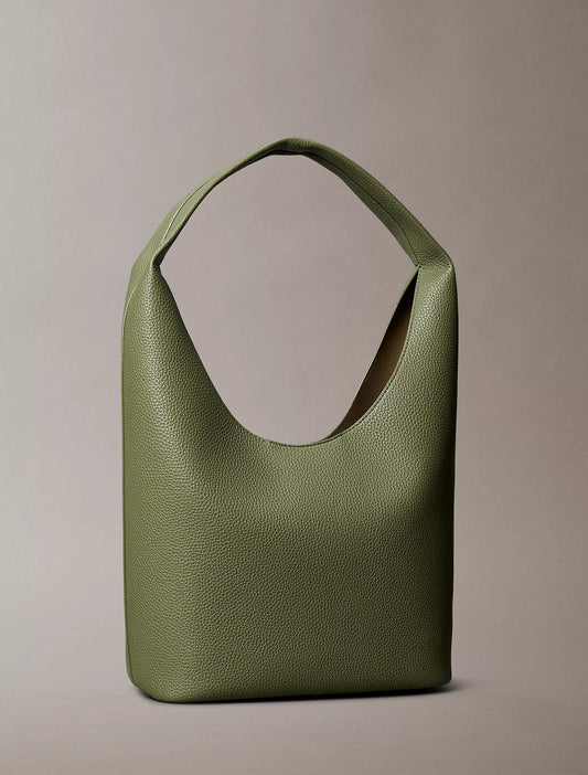 Calvin Klein Pebble Grain Slouchy Bag in Cypress