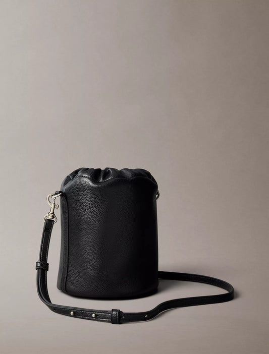 Calvin Klein Pebble Grain Bucket Bag in Black