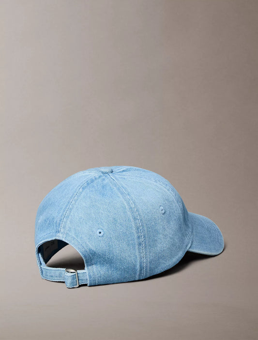 Calvin Klein Denim Monogram Cap in Vintage Denim