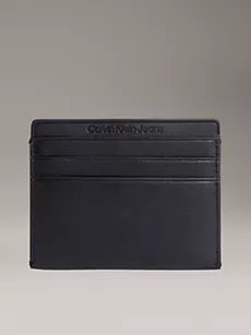 Calvin Klein Sculpted Impression Card Case - Black