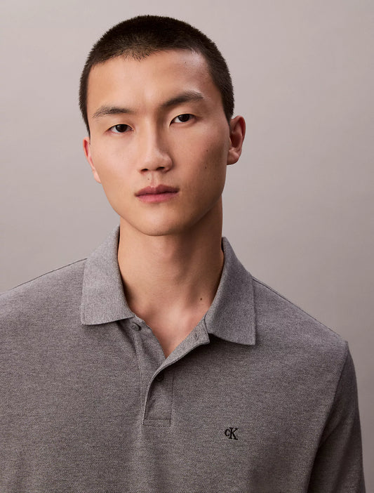 Calvin Klein Cotton Pique Classic Polo Shirt | Grey Heather